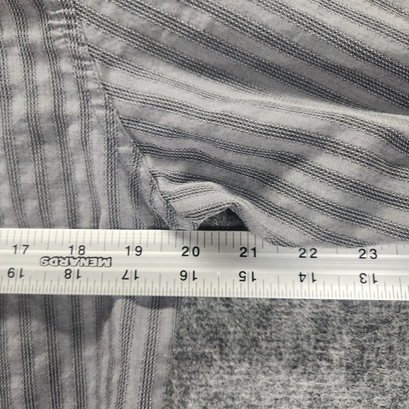 Buckle BKE Shirt Mens Medium Slim Fit Gray Black Striped Long Sleeve Button Up - Picture 9 of 10